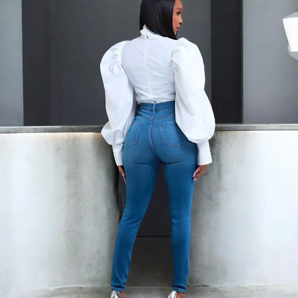 Swank A Posh “Jury’s Out Power Shoulder Top” - Picture 5 of 16